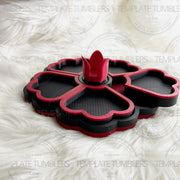 Flower Tray Black Red