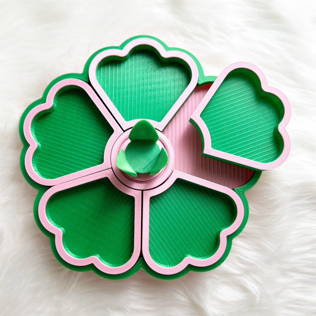Flower Tray Pink Green