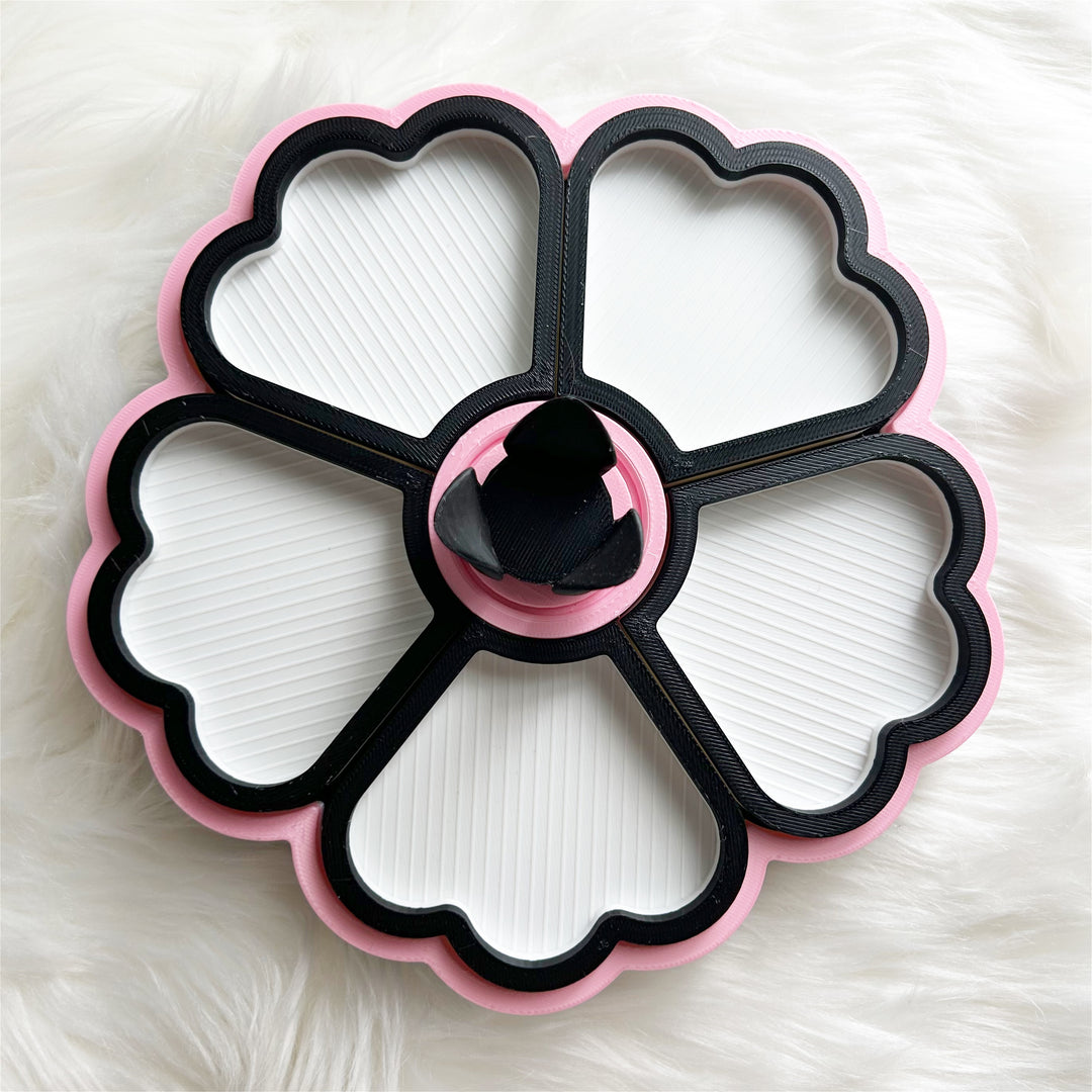 Flower Tray Black White Pink