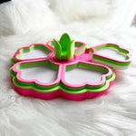 Load image into Gallery viewer, Flower Tray Hot Pink Lime White
