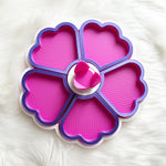Load image into Gallery viewer, Flower Tray White Hot Pink Dk Purple
