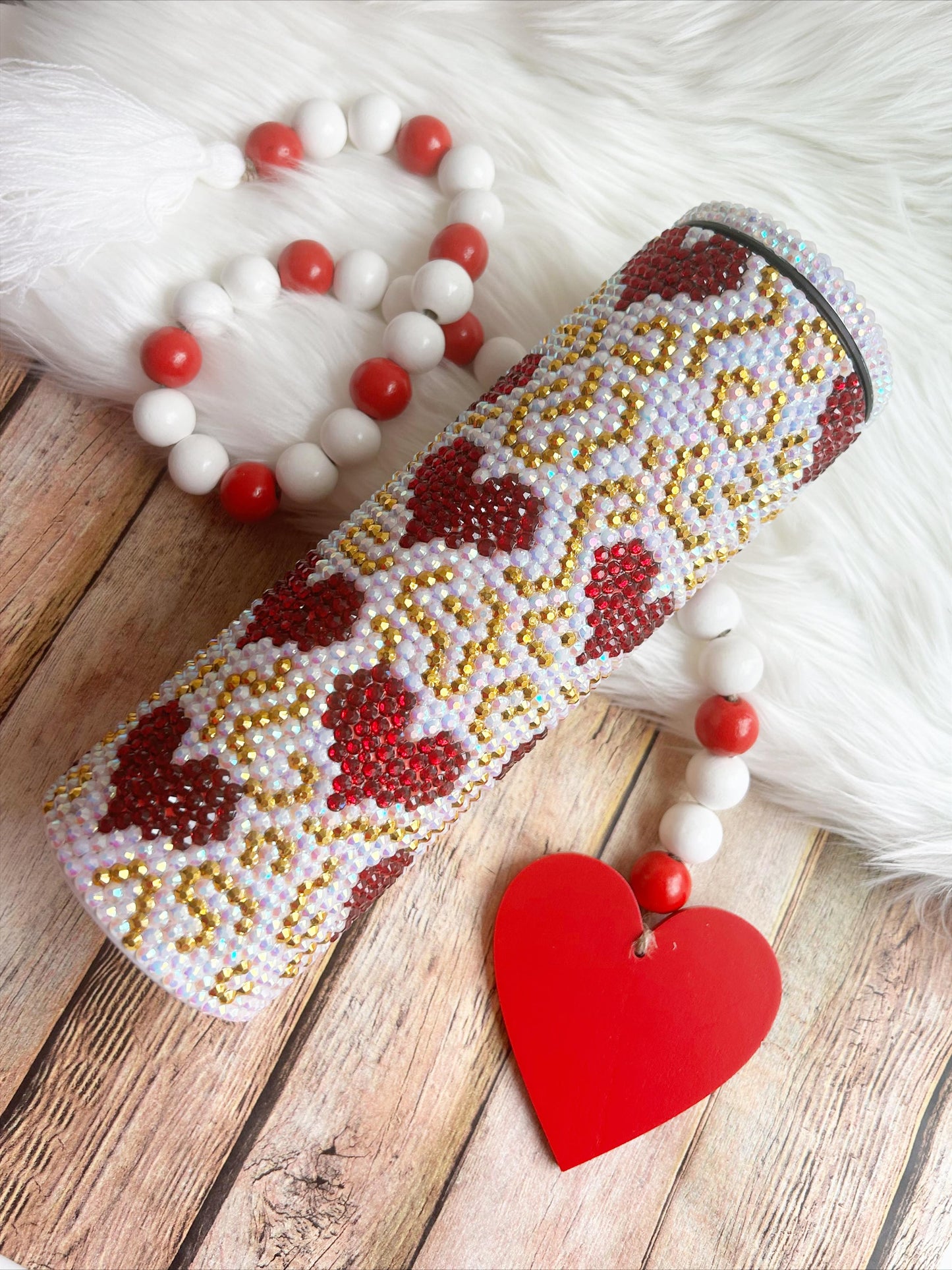 Sweet Hearts Red Template Tumbler