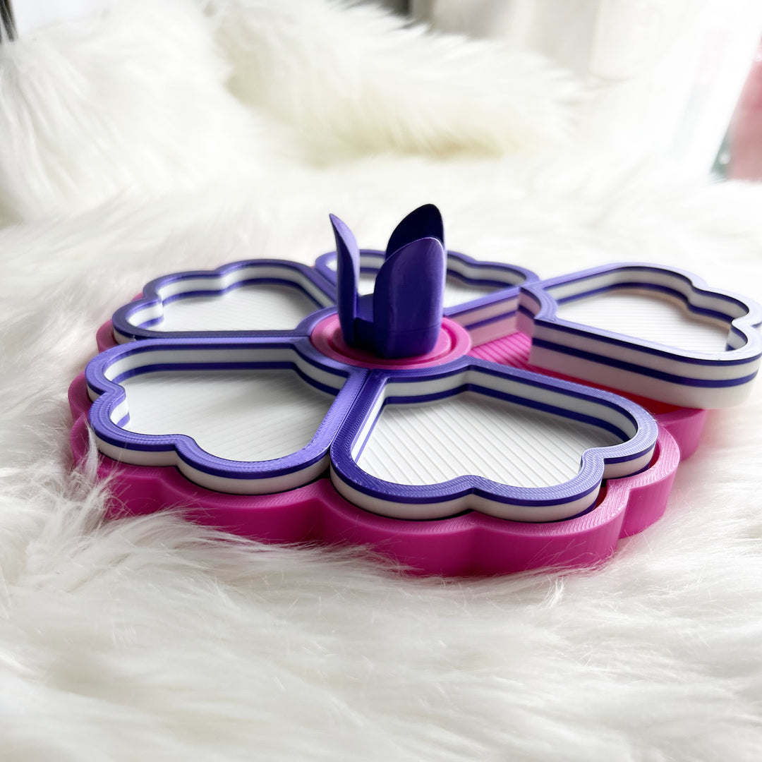 Flower Tray Hot Pink Dk Purple White