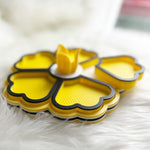 Load image into Gallery viewer, Flower Tray  Yellow Black White
