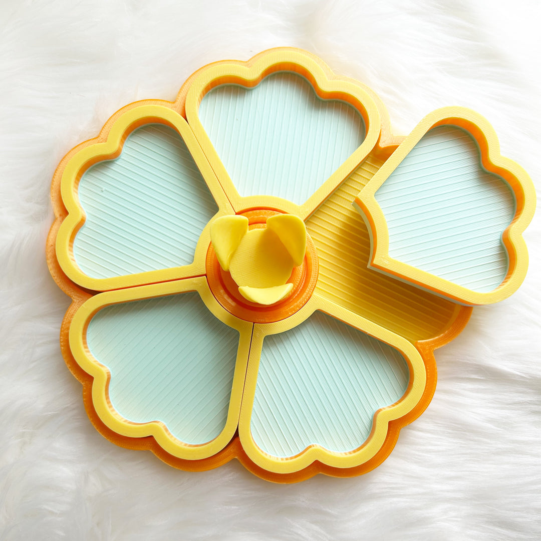 Flower Tray Orange Yellow Mint