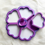 Load image into Gallery viewer, Flower Tray Purple Dk Purple White
