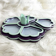 Flower Tray Plum, Mint, Silver