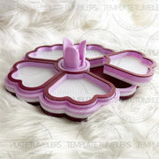 Flower Tray Rose, Lavender Ice White