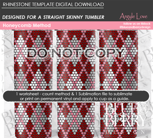 Argyle Love Digital Download Template