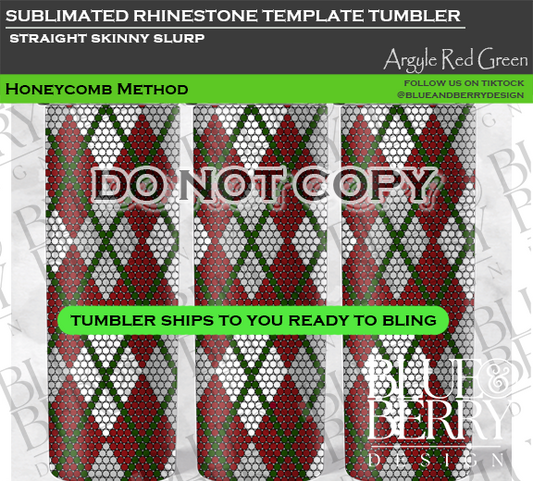 Argyle Red Green Template Tumbler