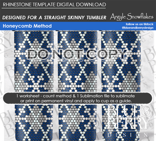 Argyle Snowflake Digital Download Template