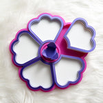 Load image into Gallery viewer, Flower Tray Hot Pink Dk Purple White
