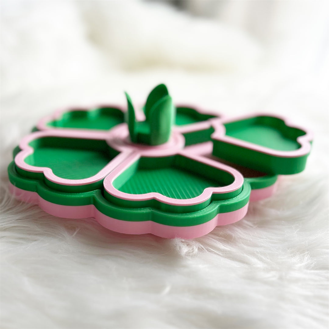 Flower Tray Pink Green