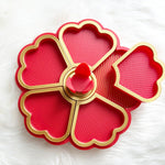 Load image into Gallery viewer, Flower Tray  Red Gold Red
