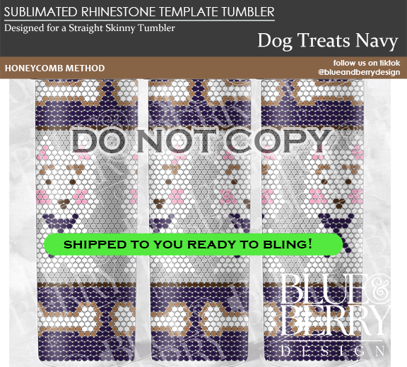 Dog Treats Navy Template Tumbler
