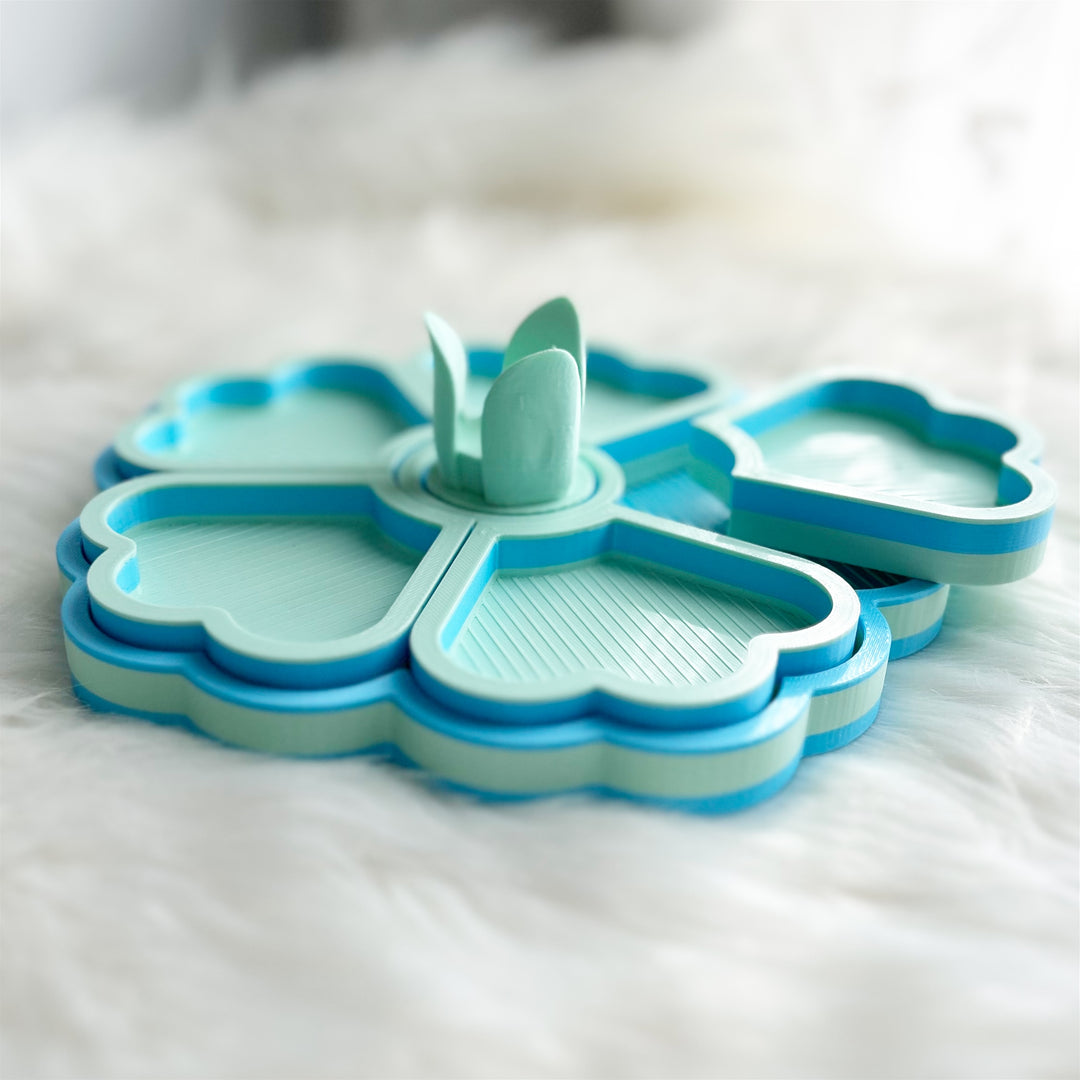 Flower Tray Mint Blue