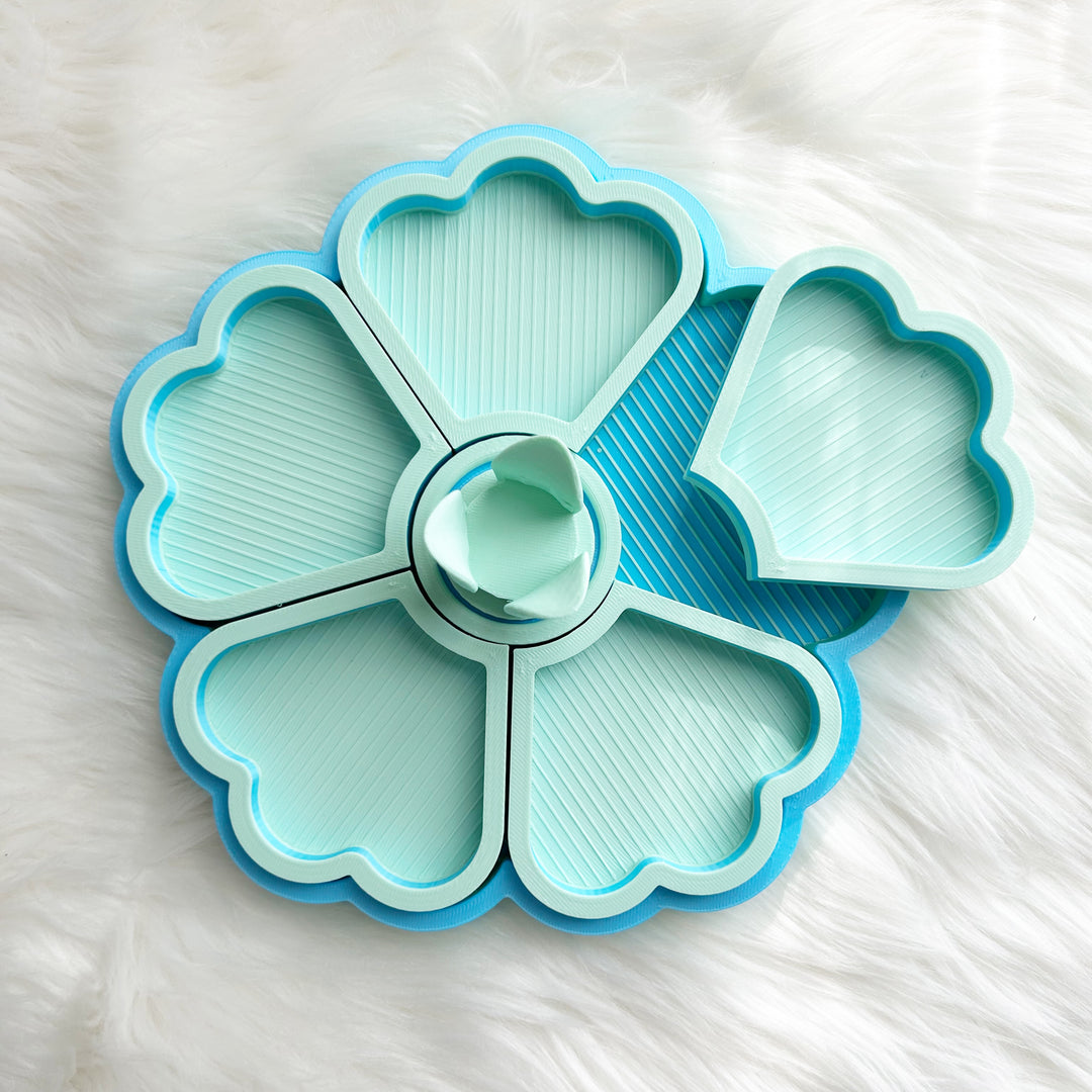 Flower Tray Mint Blue