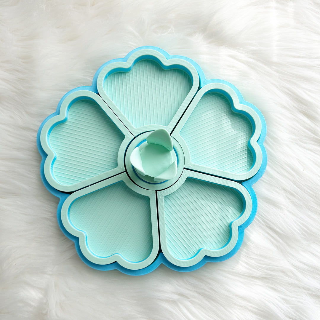 Flower Tray Mint Blue