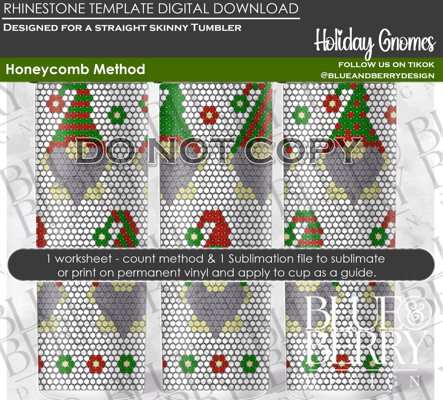 Holiday Gnomes Digital Download Template