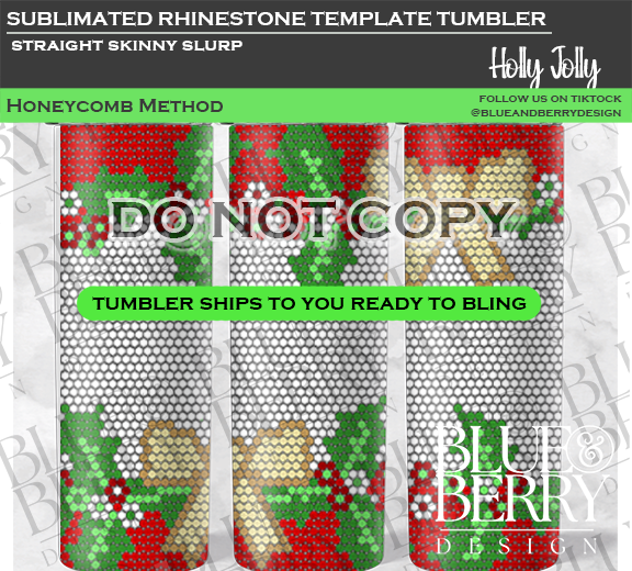 Holly Jolly Template Tumbler