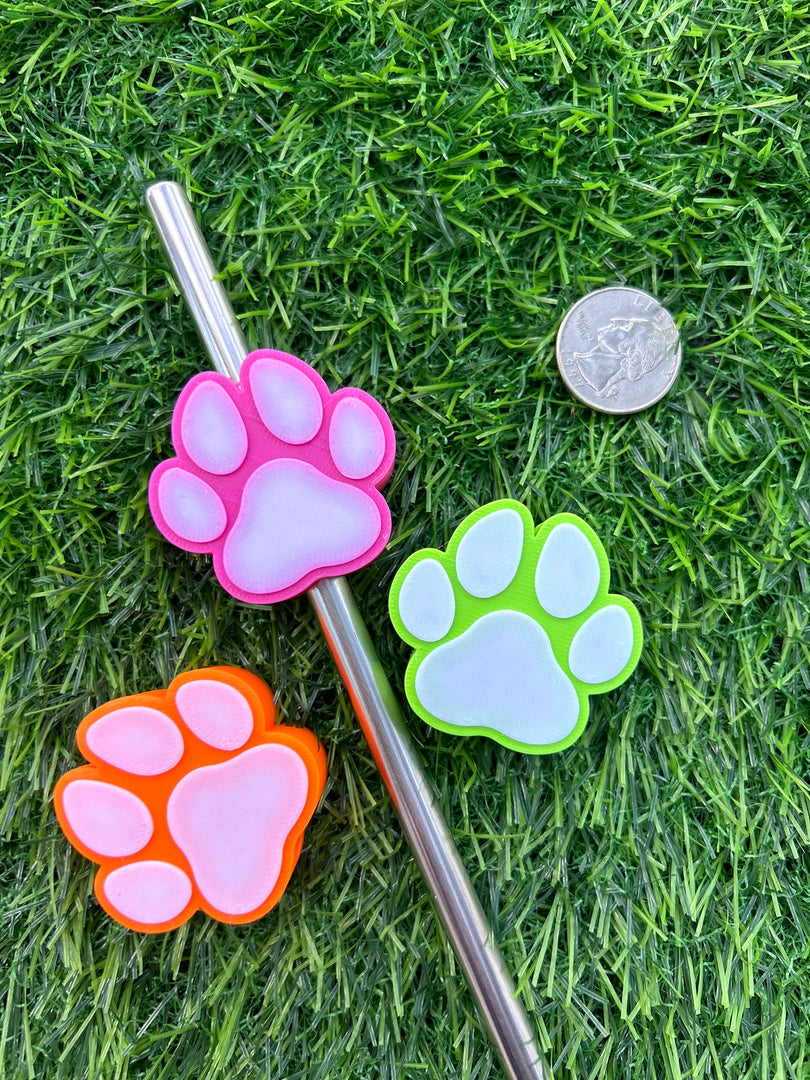 Paw Solid Straw Topper