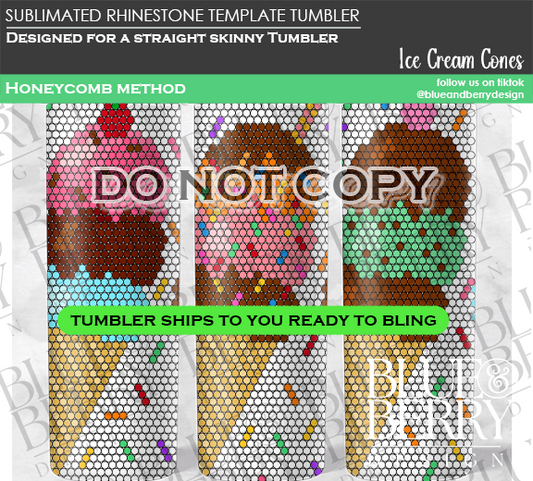 Ice Cream Cones Template Tumbler