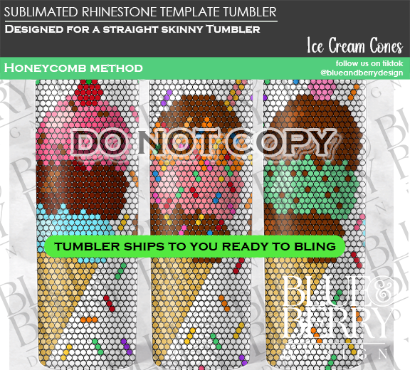 Ice Cream Cones Template Tumbler