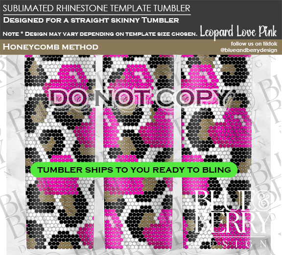 Leopard Love Pink Template Tumbler