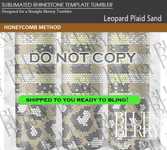 Leopard Plaid Sand Template Tumbler