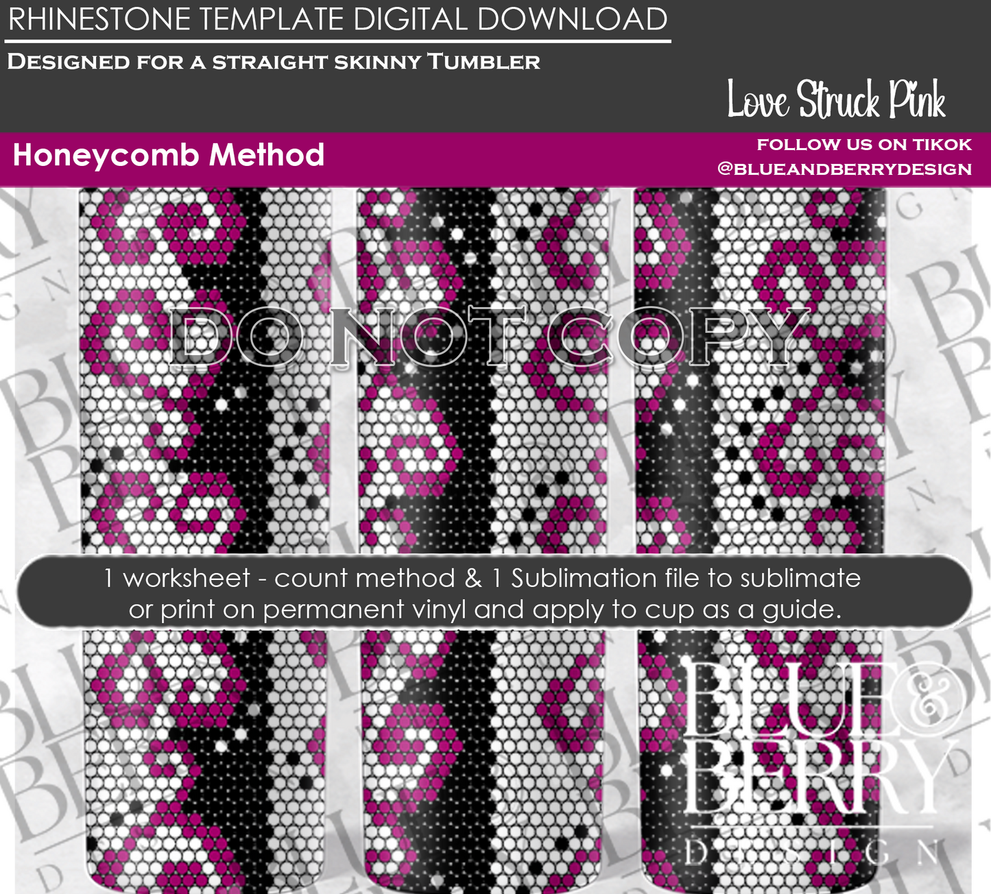 Love Struck Digital Download Template 3 Colors