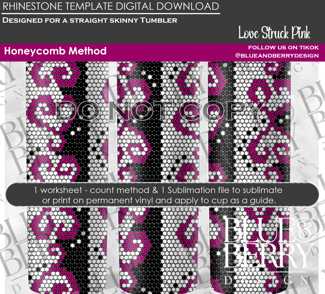 Love Struck Digital Download Template 3 Colors