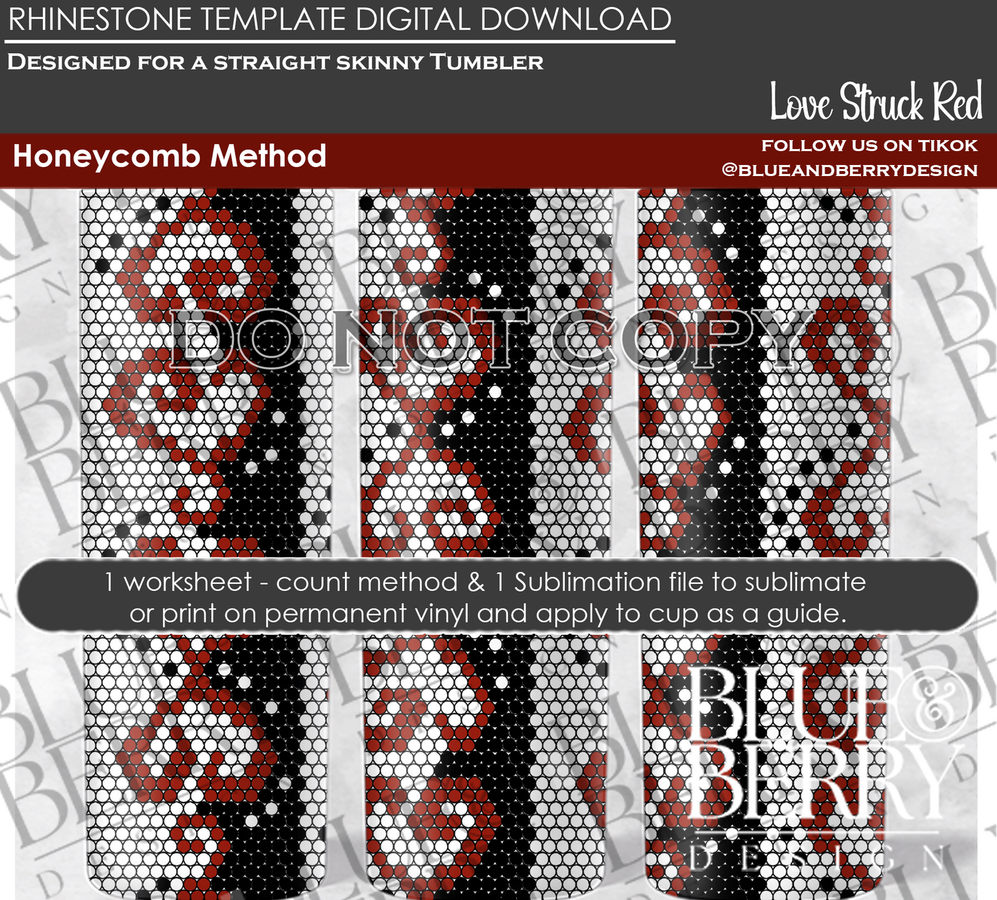 Love Struck Digital Download Template 3 Colors