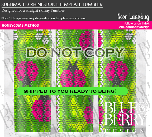 Neon Ladybug Template Tumbler