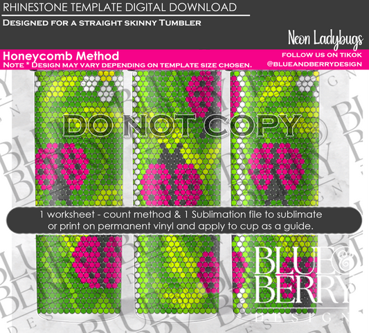 Neon Ladybugs Download Template