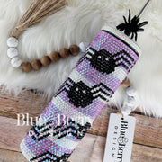 Spiders Purple GLASS Rhinestone Tumbler 30oz