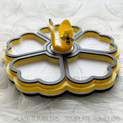 Flower Tray Black Yellow White