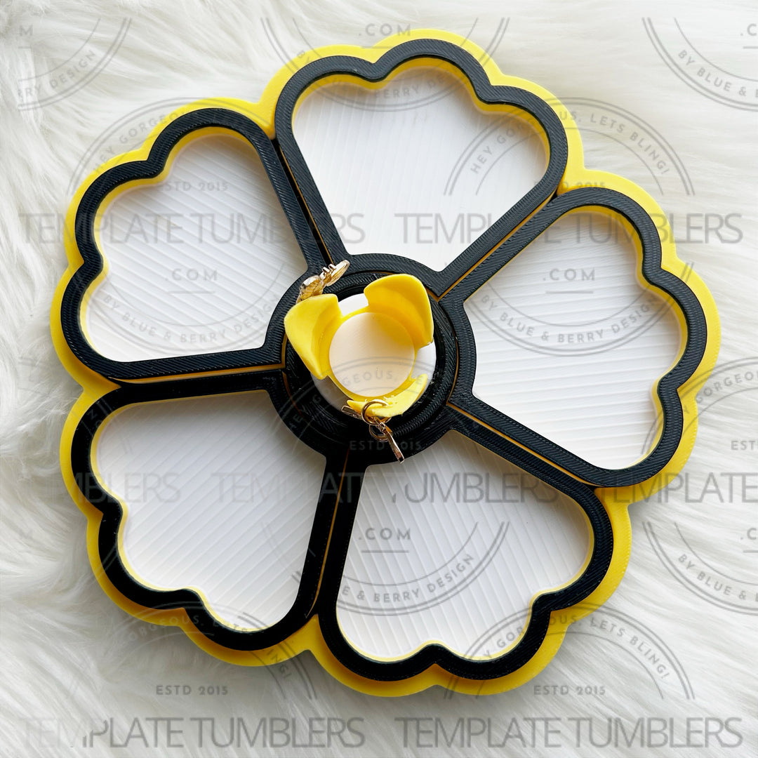 Flower Tray Black Yellow White