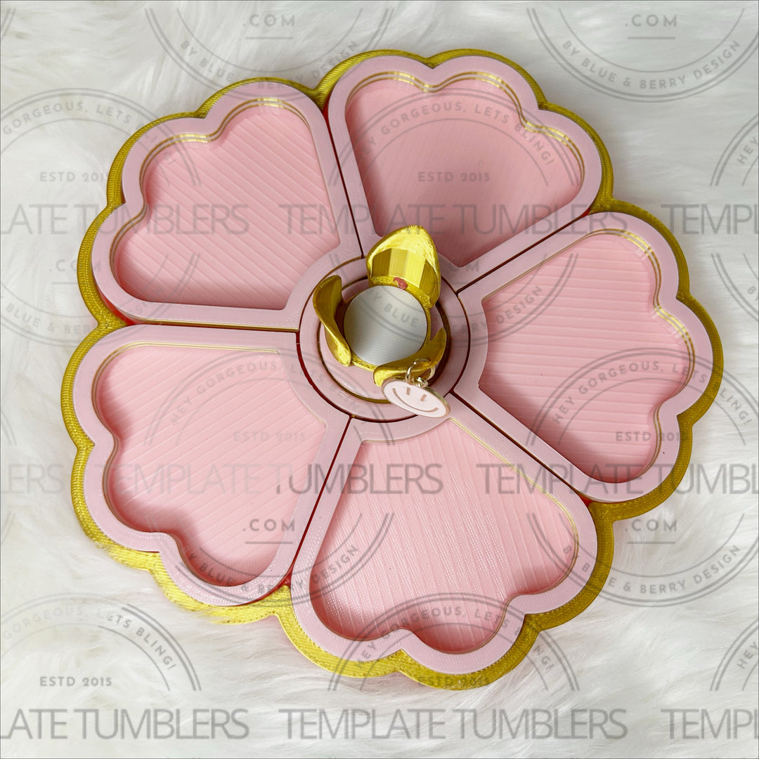 Flower Tray Pink Pink Gold