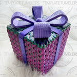 Load image into Gallery viewer, Knitted Box Color Changing/Purple Bow
