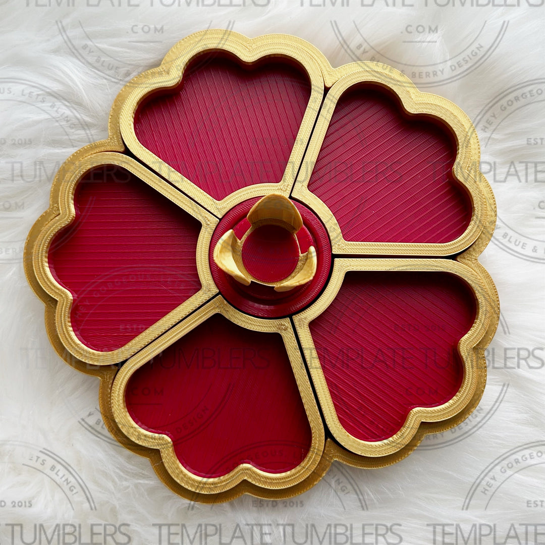 Flower Tray Red/Gold