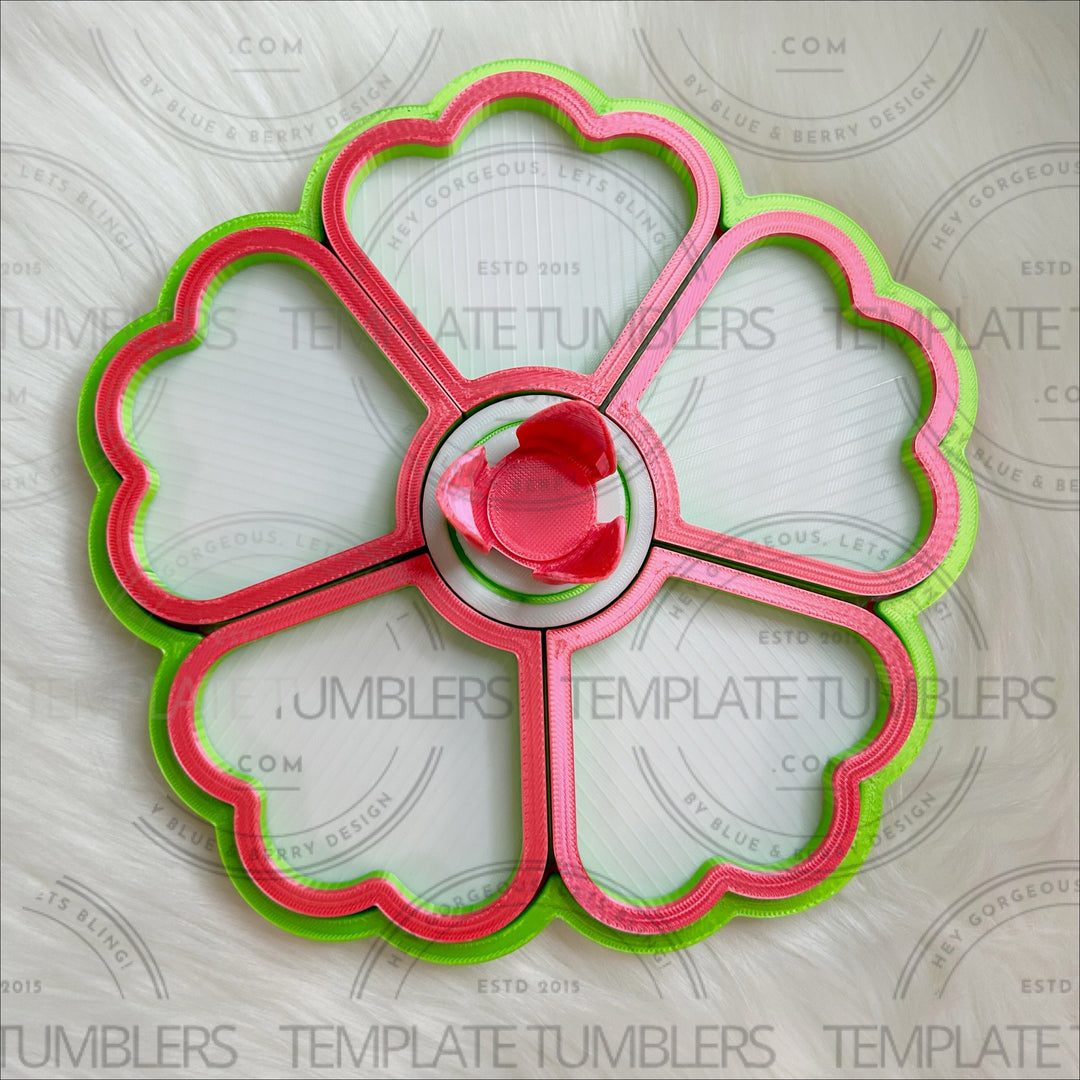 Flower Tray Pink Green White