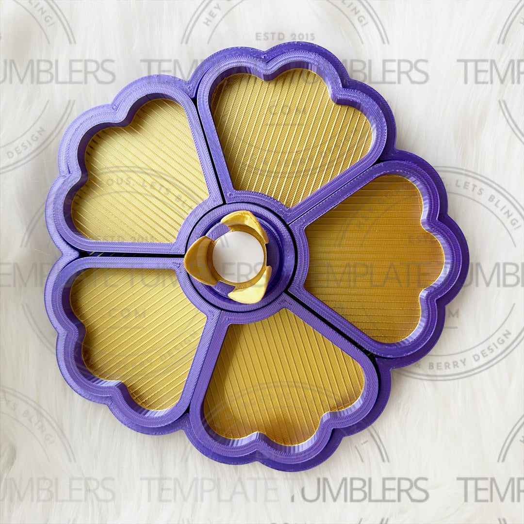 Flower Tray Purple Silk/Gold