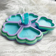 Flower Tray Lavender/Mint/Lt Blue
