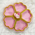 Load image into Gallery viewer, Flower Tray White Gold Pink
