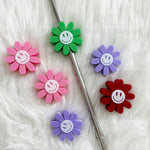 Load image into Gallery viewer, Smiley Flower Straw Topper
