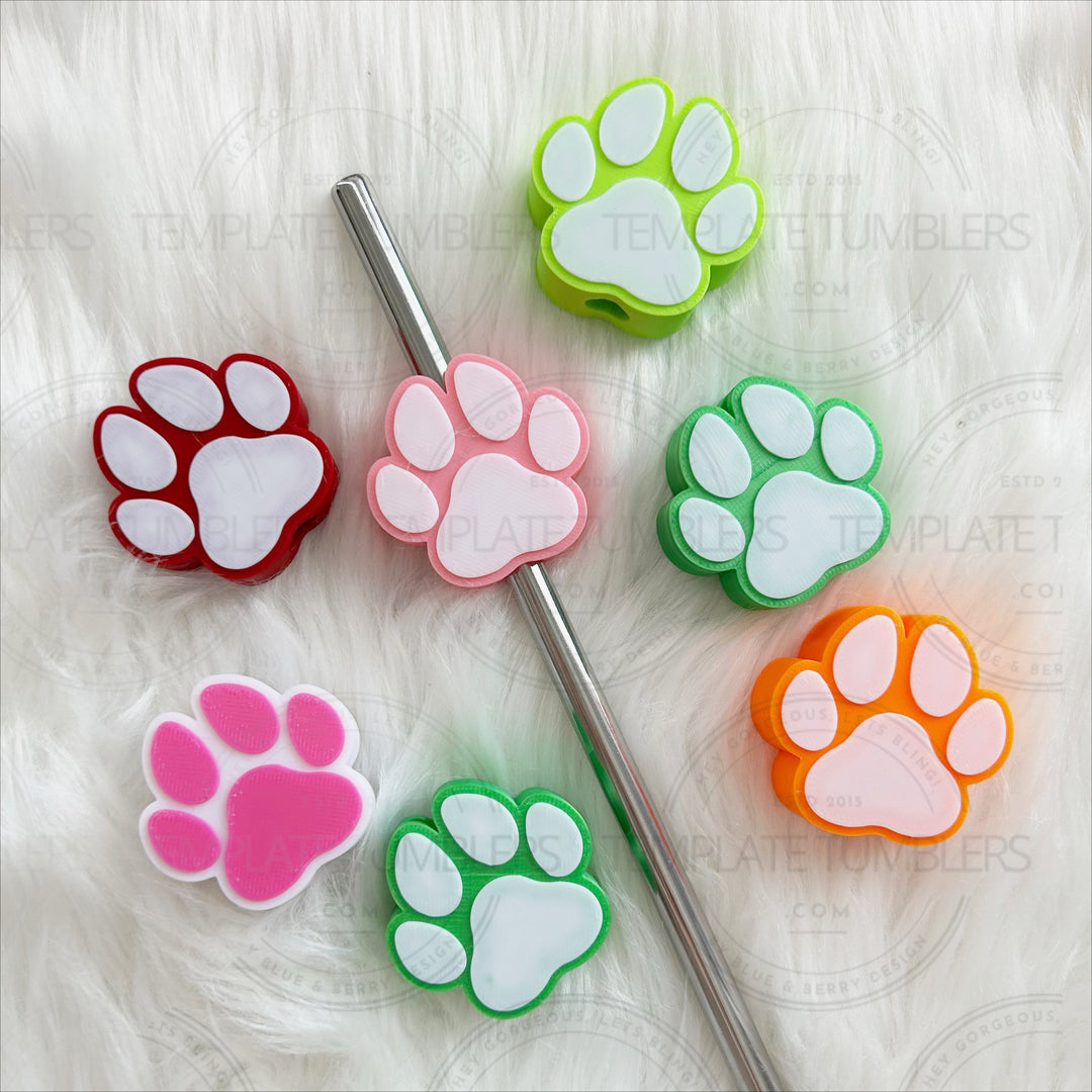 Paw Solid Straw Topper