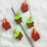Load image into Gallery viewer, Caramel Apple Straw Topper
