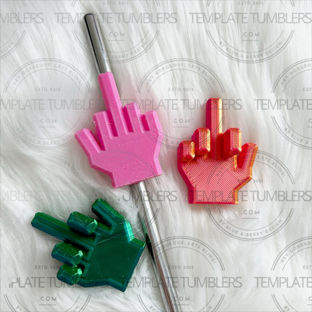 Middle Finger Straw Topper