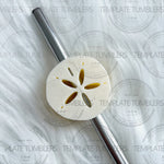 Load image into Gallery viewer, Sand Dollar Straw Topper
