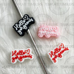 Load image into Gallery viewer, Hello Gorgeous Straw Topper
